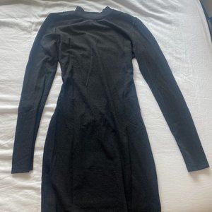 Adika black backless mini dress